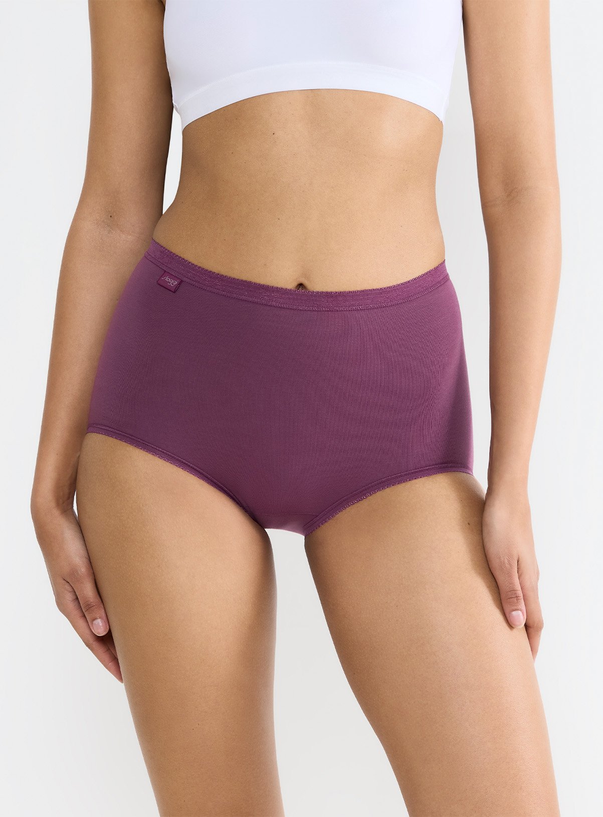 SLOGGI Basic Maxi Knickers 3 Pack Purple 20 - Image 2 thumbnail